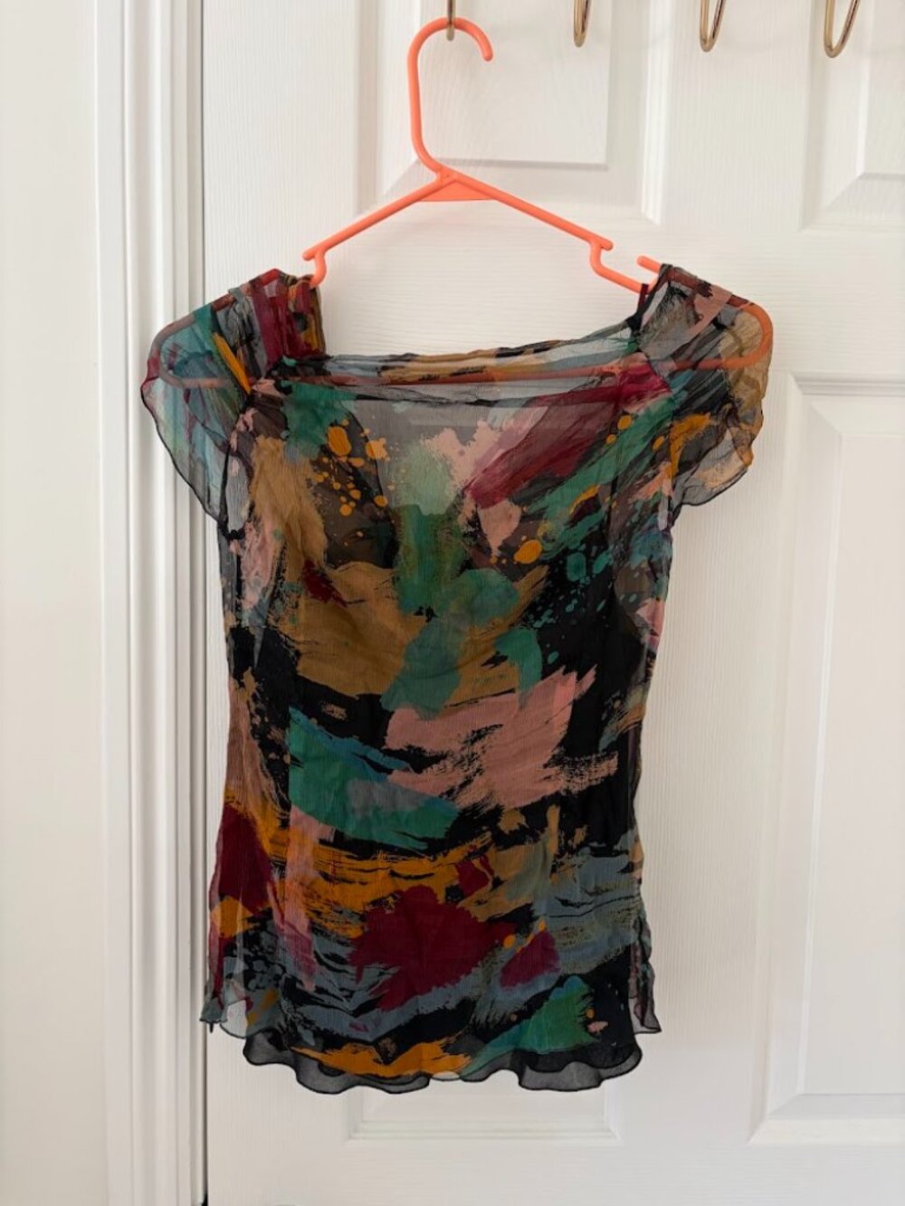 Y2K Vintage Moschino Off-the-Shoulder Silk Skirt Set - Picture 3 of 5
